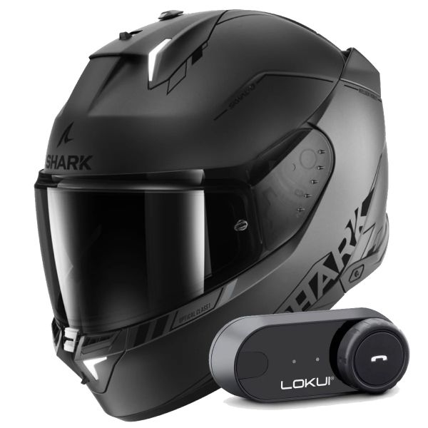 Integrale Shark Skwal i3 Blank SP Mat AKS + Kit Bluetooth Lokui K30