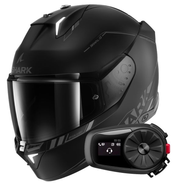 Integrale Shark Skwal i3 Blank SP Mat KAK + Kit Bluetooth 5S