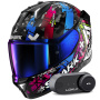 Casque Integrale Shark Skwal i3 Hellcat KUB + Kit Bluetooth Lokui K30