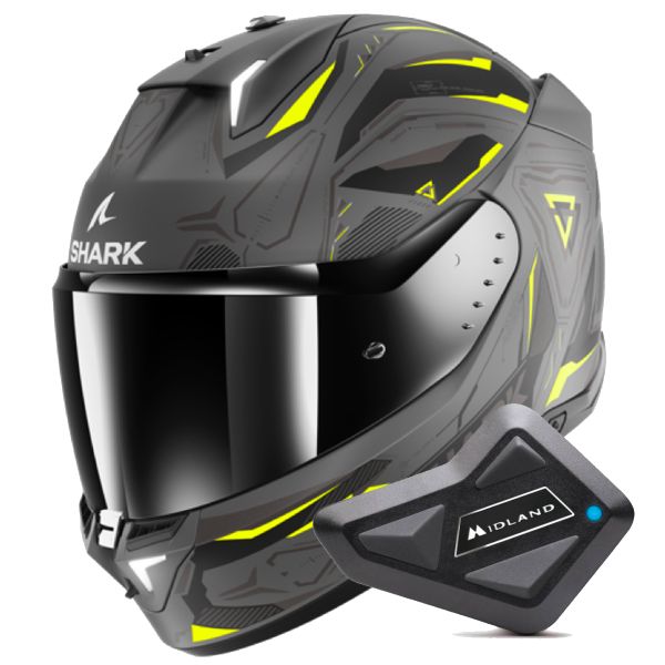 Integrale Shark Skwal i3 Linik AYK + Kit Bluetooth BT Mini