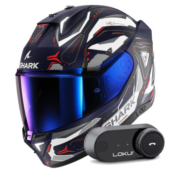 Casque Integrale Shark Skwal i3 Linik BWR + Kit Bluetooth Lokui K30 Casque Integrale Shark Skwal i3 Linik BWR + Kit Bluetooth Lokui K30