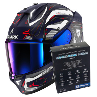 Integrale Shark Skwal i3 Linik BWR + Kit Bluetooth Sharktooth Prime