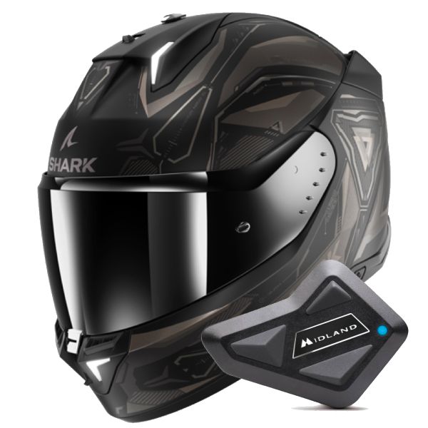 Integrale Shark Skwal i3 Linik KAA + Kit Bluetooth BT Mini