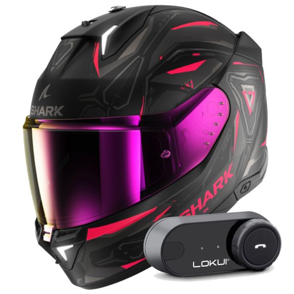 Integrale Shark Skwal i3 Linik Mat KVA + Kit Bluetooth Lokui K30