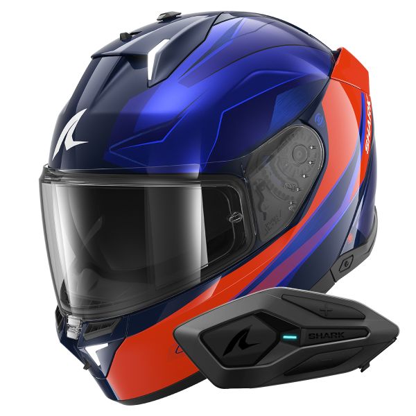 Integrale Shark Skwal i3 Mekarium BOB + Kit Bluetooth Sena for Shark Solo