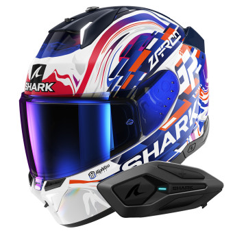 Integrale Shark Skwal i3 Replica Zarco GP De France WVB + Kit Bluetooth Sena for Shark S