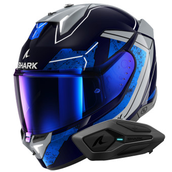Integrale Shark Skwal i3 Rhad BUS + Kit Bluetooth Sena for Shark Solo