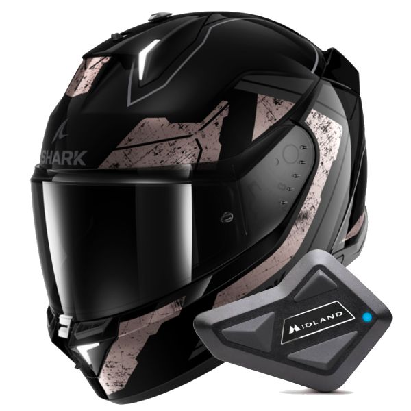 Integrale Shark Skwal i3 Rhad KUA + Kit Bluetooth BT Mini