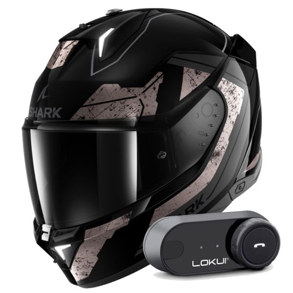 Integrale Shark Skwal i3 Rhad KUA + Kit Bluetooth Lokui K30