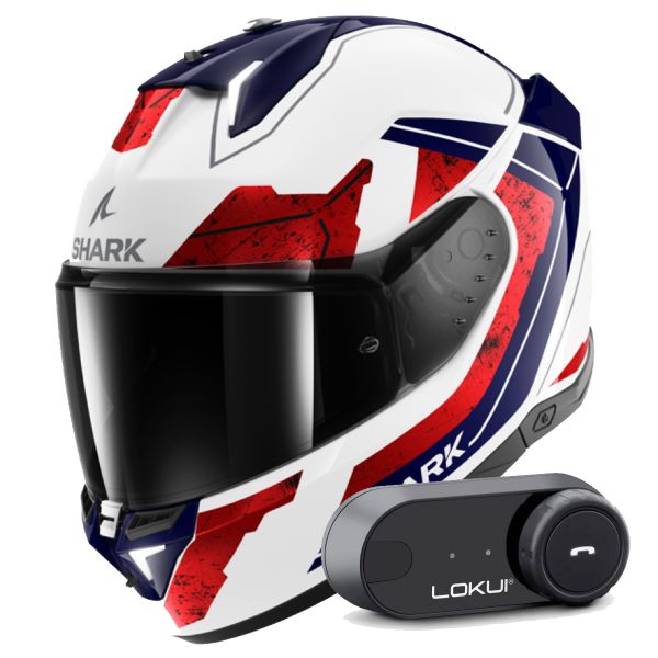 Integrale Shark Skwal i3 Rhad WUR + Kit Bluetooth Lokui K30