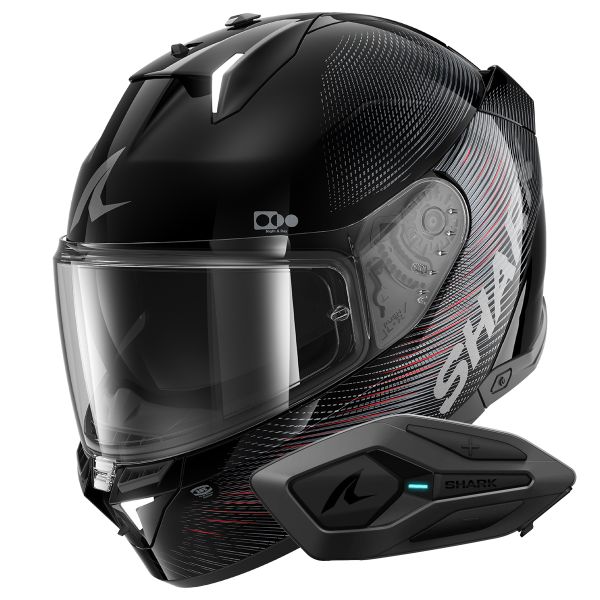 Integrale Shark Skwal i3 SP Lyne KAR + Kit Bluetooth Sena for Shark Solo