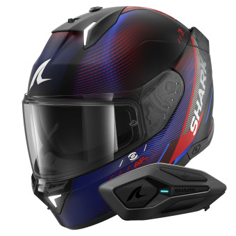 Integrale Shark Skwal i3 Speed-Tech Mat KRB + Kit Bluetooth Sena for Shark Solo