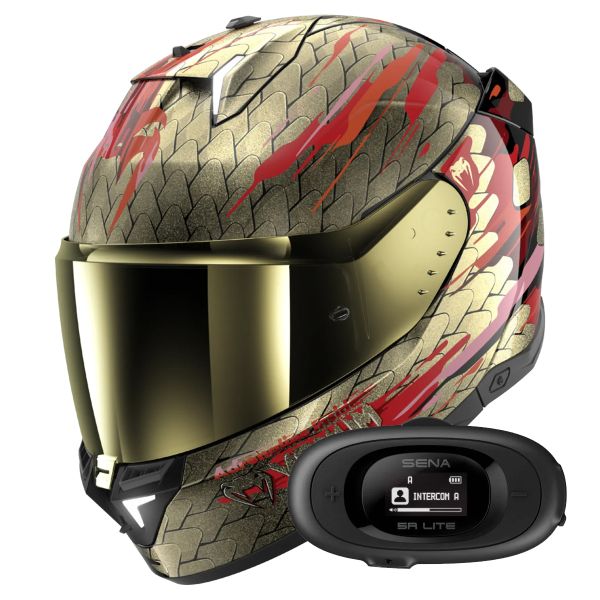 Integrale Shark Skwal i3 Venum KRQ + Kit bluetooth 5R Lite