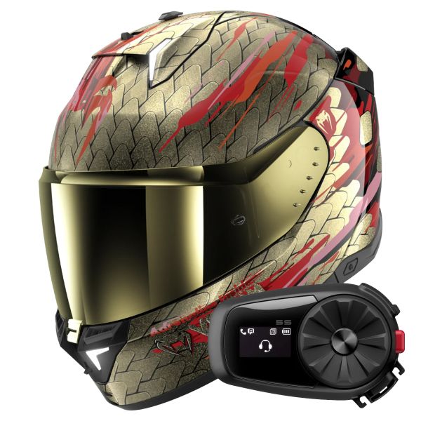 Integrale Shark Skwal i3 Venum KRQ + Kit Bluetooth 5S Solo