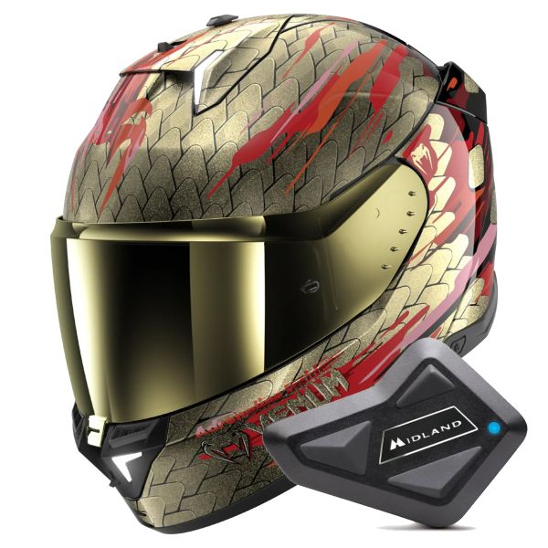 Integrale Shark Skwal i3 Venum KRQ + Kit Bluetooth BT Mini