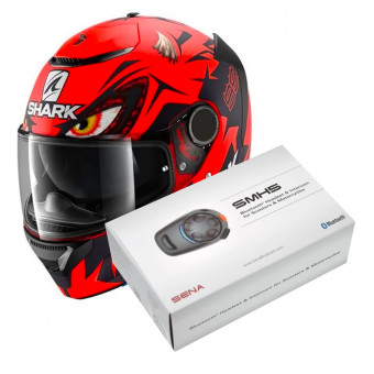 Integrale Shark Spartan 1.2 Replic Lorenzo Austrian GP Mat RKR + Kit Bluetooth Sena SMH5