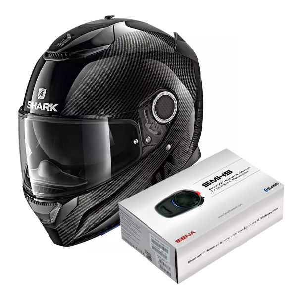 Integrale Shark Spartan Carbon 1.2 Skin DKA + Kit Bluetooth Sena SMH5