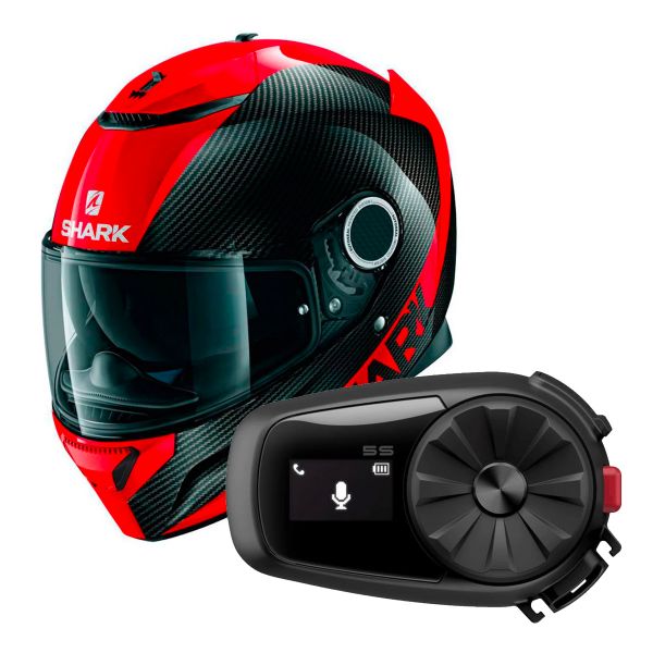 Integrale Shark Spartan Carbon 1.2 Skin DRR + Kit Bluetooth Sena 5S