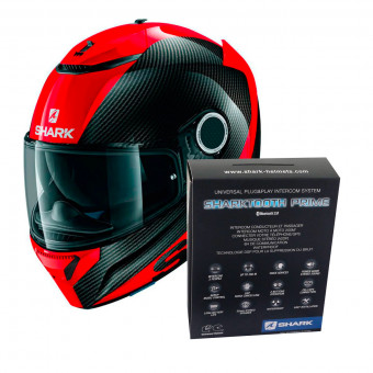 Integrale Shark Spartan Carbon 1.2 Skin DRR + Kit Bluetooth Sharktooth Prime