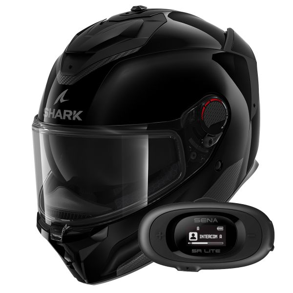 Integrale Shark Spartan GT Pro Blank BLK + Kit bluetooth 5R Lite Solo