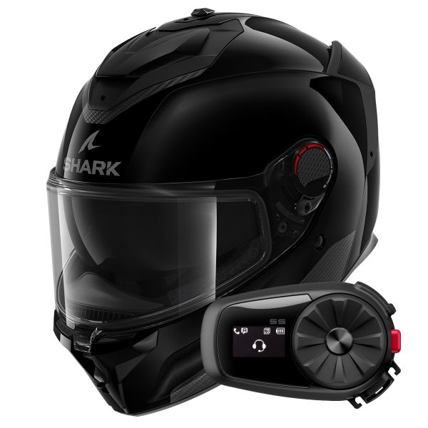 Integrale Shark Spartan GT Pro Blank BLK + Kit Bluetooth 5S Solo