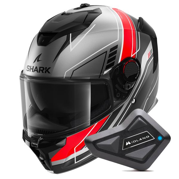 Integrale Shark Spartan GT Pro Toryan Mat ARK + Kit Bluetooth BT Mini