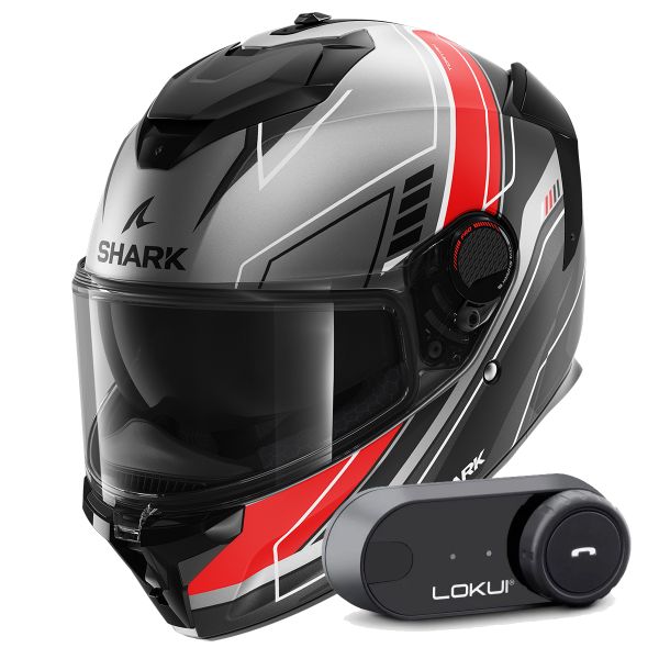 Integrale Shark Spartan GT Pro Toryan Mat ARK + Kit Bluetooth Lokui K30