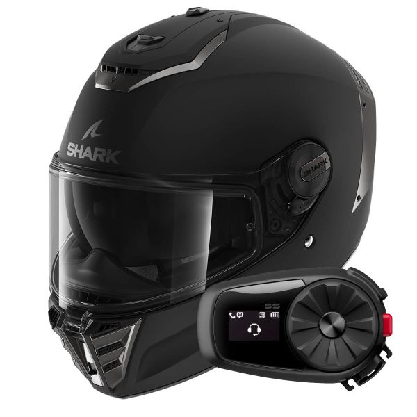 Integrale Shark Spartan RS Blank Mat KMA + Kit Bluetooth 5S Solo Integrale Shark Spartan RS Blank Mat KMA + Kit Bluetooth 5S Solo