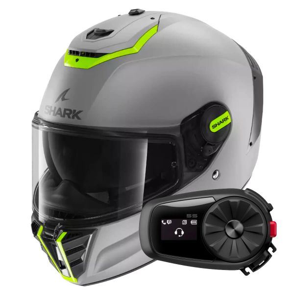 Integrale Shark Spartan RS Blank Mat SP ESY + Kit Bluetooth 5S Solo