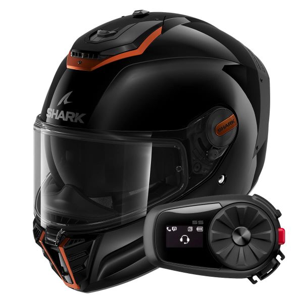 Integrale Shark Spartan RS Blank SP KCK + Kit Bluetooth 5S Solo