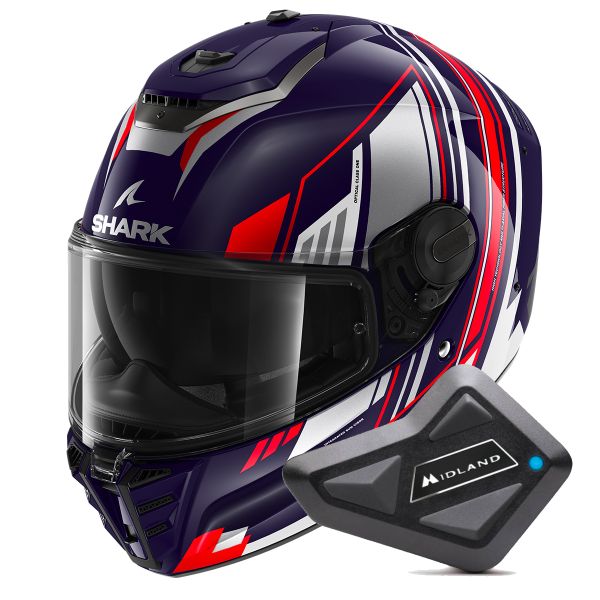 Integrale Shark Spartan RS Byhron BWU + Kit Bluetooth BT Mini