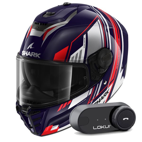 Integrale Shark Spartan RS Byhron BWU + Kit Bluetooth Lokui K30