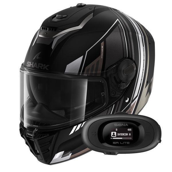 Integrale Shark Spartan RS Byhron Mat KAU + Kit bluetooth 5R Lite Solo