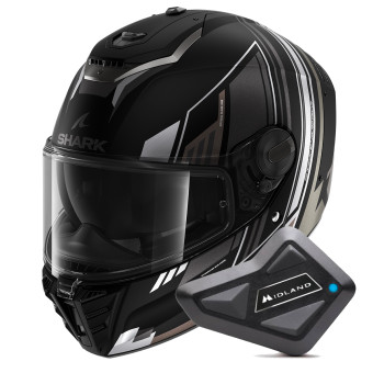 Integrale Shark Spartan RS Byhron Mat KAU + Kit Bluetooth BT Mini