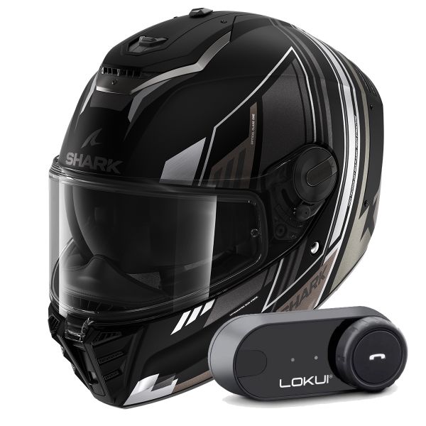 Integrale Shark Spartan RS Byhron Mat KAU + Kit Bluetooth Lokui K30