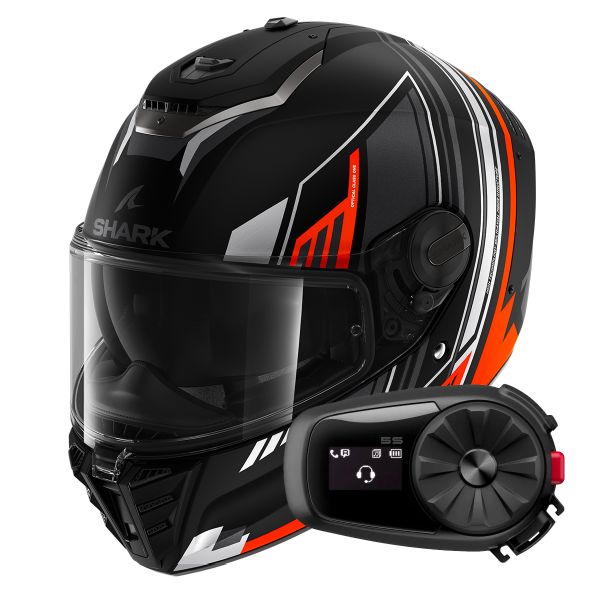 Integrale Shark Spartan RS Byhron Mat KOU + Kit Bluetooth 5S Solo