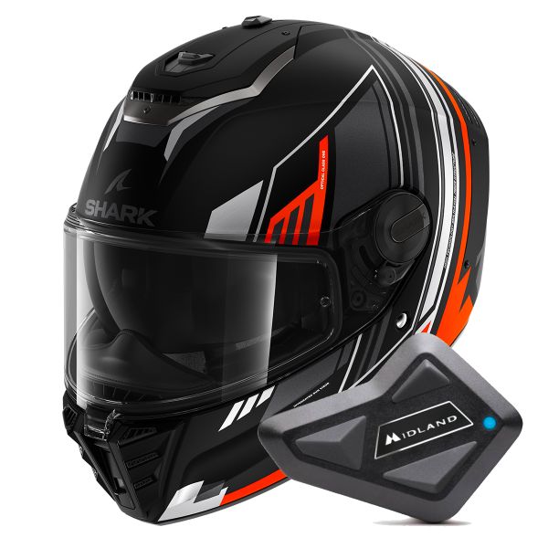 Integrale Shark Spartan RS Byhron Mat KOU + Kit Bluetooth BT Mini