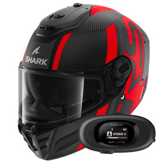 Integrale Shark Spartan RS Carbon Shawn Mat DAR + Kit bluetooth 5R Lite Solo