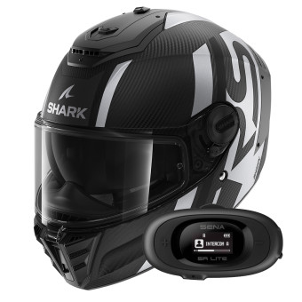 Integrale Shark Spartan RS Carbon Shawn Mat DKS + Kit bluetooth 5R Lite Solo