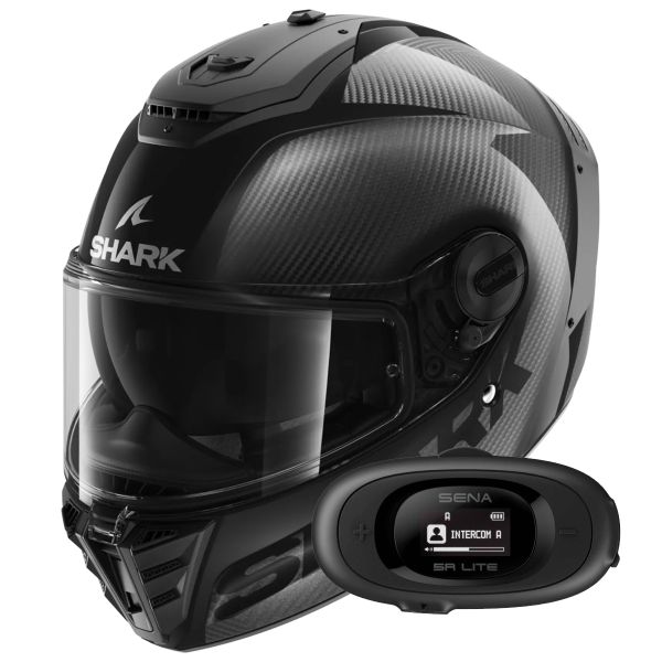 Integrale Shark Spartan Rs Carbon Skin Visor In The Box Carbon DAD + Kit bluetooth 5R Li Integrale Shark Spartan Rs Carbon Skin Visor In The Box Carbon DAD + Kit bluetooth 5R Li