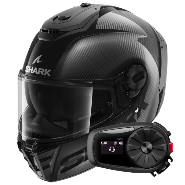 Integrale Shark Spartan Rs Carbon Skin Visor In The Box Carbon DAD + Kit Bluetooth 5S So Integrale Shark Spartan Rs Carbon Skin Visor In The Box Carbon DAD + Kit Bluetooth 5S So