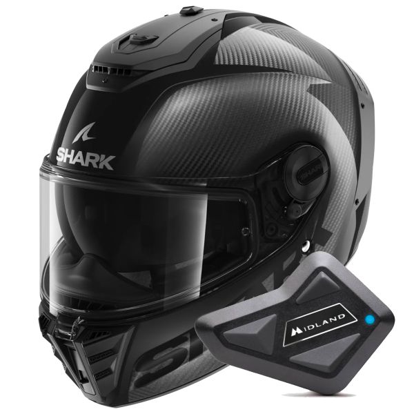 Integrale Shark Spartan Rs Carbon Skin Visor In The Box Carbon DAD + Kit Bluetooth BT Mi Integrale Shark Spartan Rs Carbon Skin Visor In The Box Carbon DAD + Kit Bluetooth BT Mi