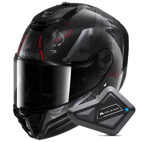 Integrale Shark Spartan RS Carbon Xbot DAA + Kit Bluetooth BT Mini