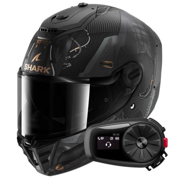 Integrale Shark Spartan RS Carbon Xbot Mat DAC + Kit Bluetooth 5S Solo