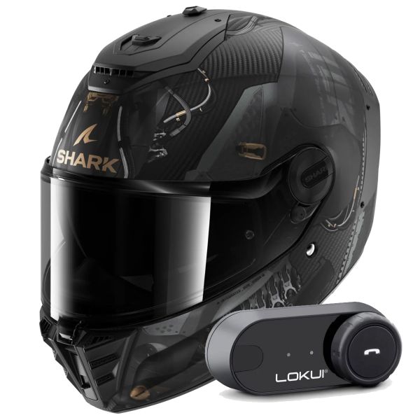 Integrale Shark Spartan RS Carbon Xbot Mat DAC + Kit Bluetooth Lokui K30