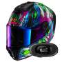 Casque Integrale Shark Spartan RS Shaytan KGV + Kit bluetooth 5R Lite Solo