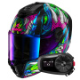 Casque Integrale Shark Spartan RS Shaytan KGV + Kit Bluetooth 5S Solo