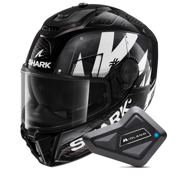 Integrale Shark Spartan RS Styngrey KWA + Kit Bluetooth BT Mini