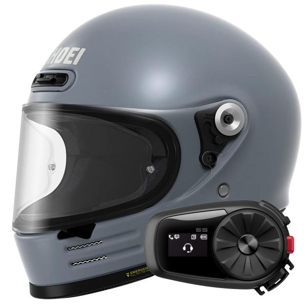 Integrale Shoei Glamster 06 Grigio Basalto + Kit Bluetooth 5S Solo