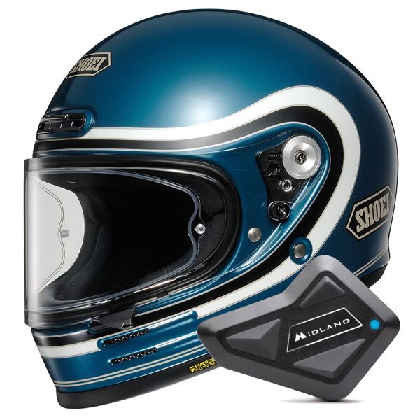 Integrale Shoei Glamster 06 Bivouac TC-2 + Kit Bluetooth BT Mini
